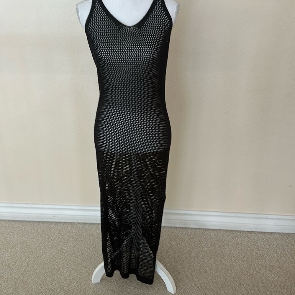Tahari Crochet Maxi Dress Swimsuit Cover-up